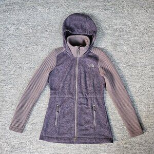 The North Face Indi 2 Womens Size XS Hooded Gray Fleece Jacket Full Zip Gorpcore